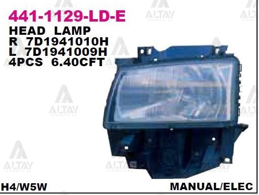 Volkswagen T4 Sol Far Far Caravella Sol OEM 7D1941009H Volkswagen T4 Sol Far Far Caravella Sol OEM 7D1941009H